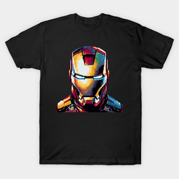 Pixel Ironman Iron Man Retro Ni T-Shirt by Amado ⭐⭐⭐⭐⭐